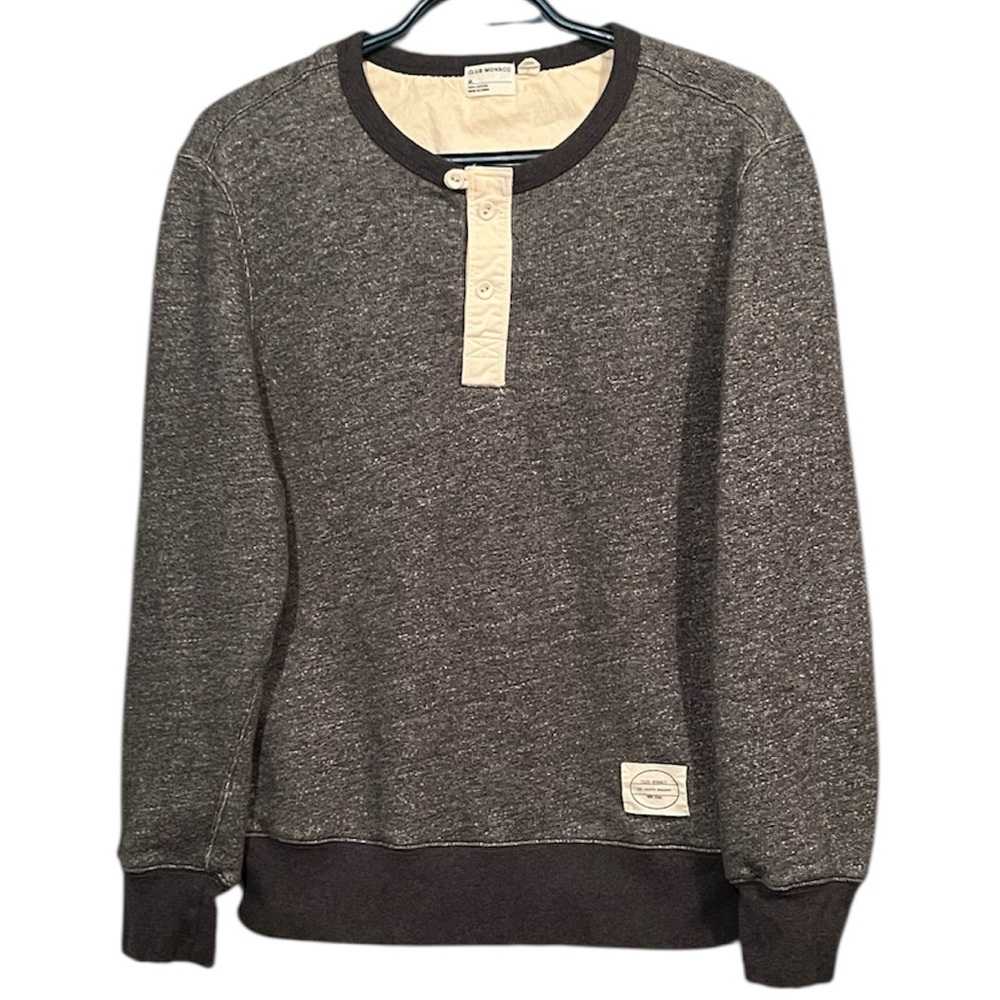 Club Monaco Crewneck Sweatshirt Heathered Grey Mens Size Small Medium